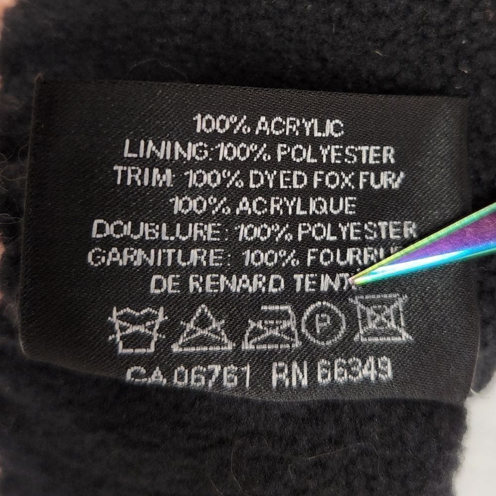 Lord & Taylor fox fur pink knit toque - Picture 4 of 4